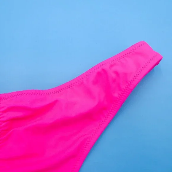 Victorias Secret Medium Pink Deep Cut Brazilian Bikini Bottom Beach Swimwear New - Picture 7 of 7